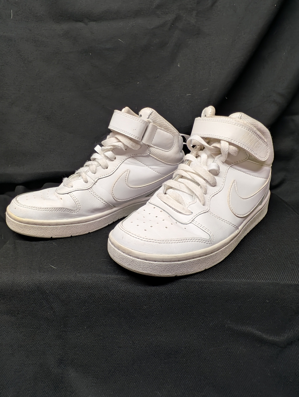 Nike Court Burrough Mid 2 Kids Shoes, Size 6, White